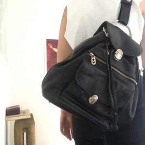 Marino Orlandi vintage leather crossbody backpack